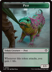 Fractal (0005) // Pest (0009) Double-Sided Token [Secrets of Strixhaven Tokens] | Deep Dive Games St. Marys