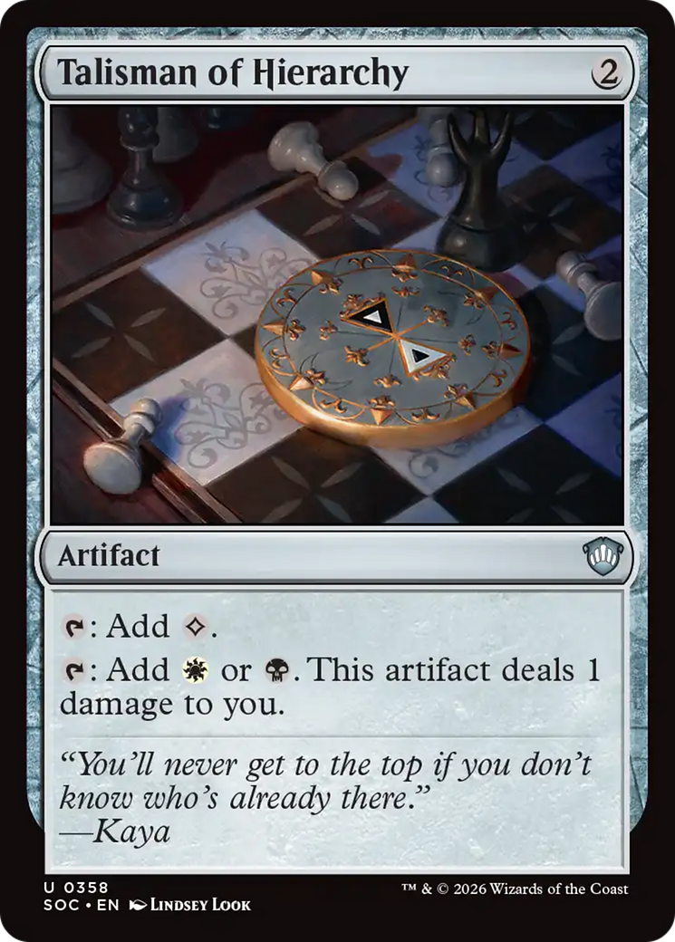 Talisman of Hierarchy [Secrets of Strixhaven Commander] | Deep Dive Games St. Marys