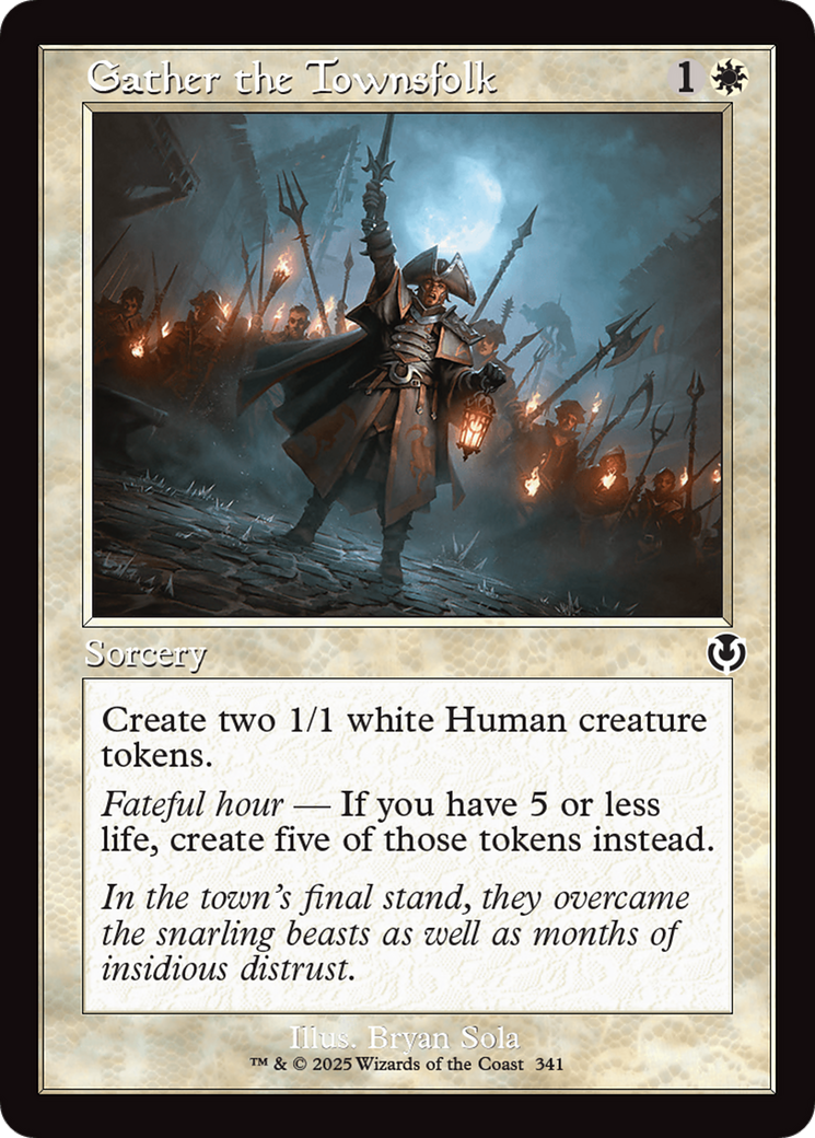 Gather the Townsfolk (Retro Frame) [Innistrad Remastered] | Deep Dive Games St. Marys