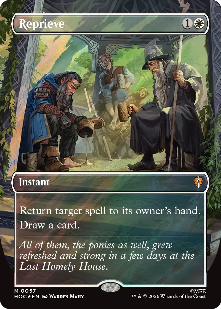 Reprieve (Borderless) (Surge Foil) [The Hobbit: Eternal-Legal] | Deep Dive Games St. Marys
