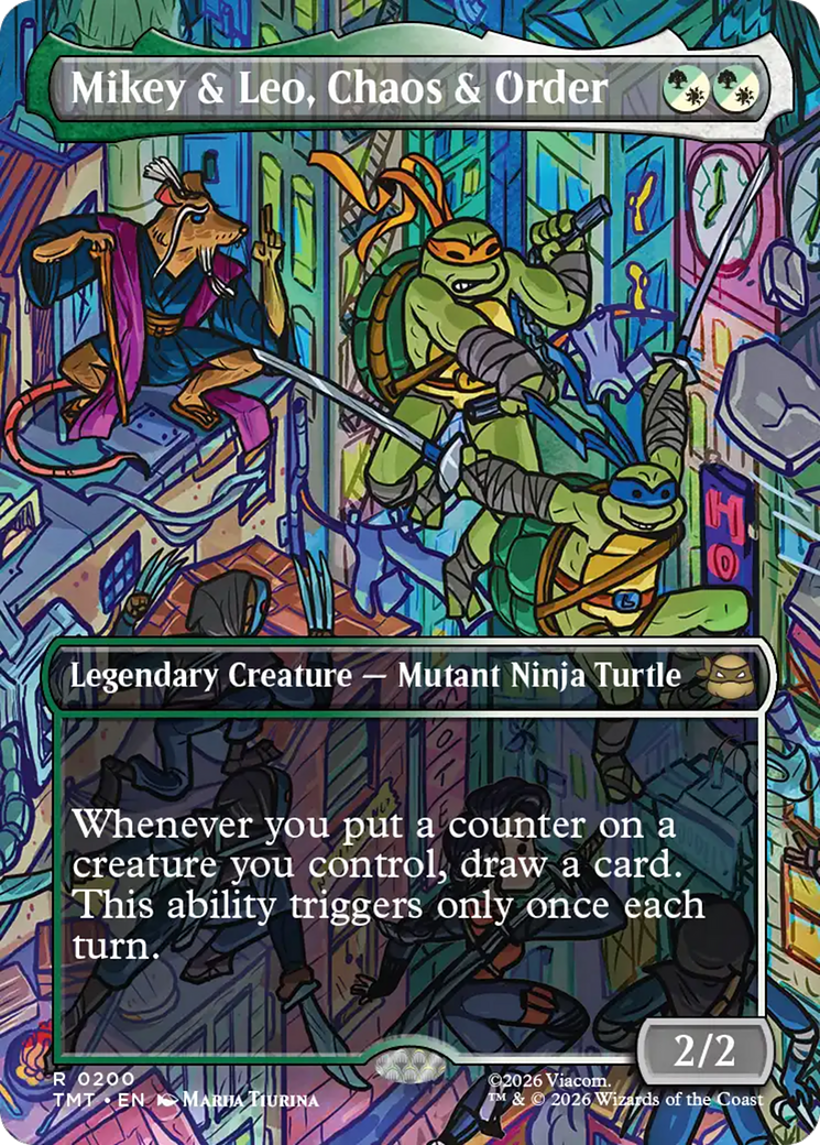 Mikey & Leo, Chaos & Order (Borderless) [Teenage Mutant Ninja Turtles] | Deep Dive Games St. Marys