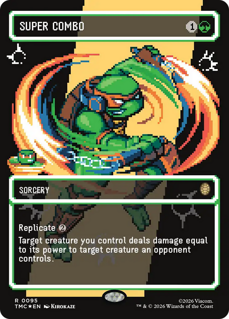 Super Combo (Borderless) (Surge Foil) [Teenage Mutant Ninja Turtles Commander] | Deep Dive Games St. Marys