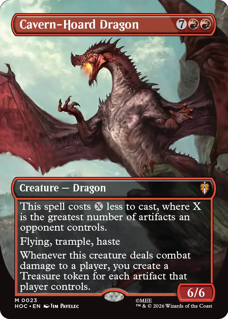 Cavern-Hoard Dragon (Borderless) [The Hobbit: Eternal-Legal] | Deep Dive Games St. Marys