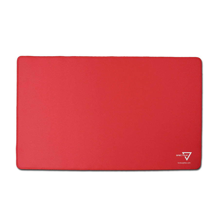 BCW SUPPLIES: SPECTRUM PLAYMAT: STITCHED RED | Deep Dive Games St. Marys