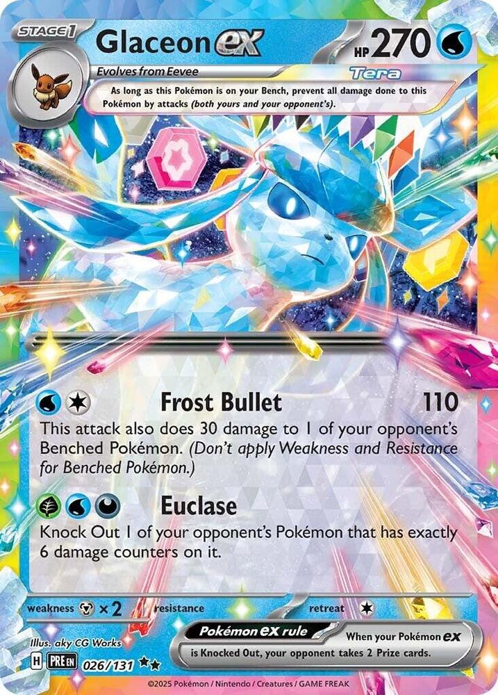 Glaceon ex (026/131) [Scarlet & Violet: Prismatic Evolutions] | Deep Dive Games St. Marys
