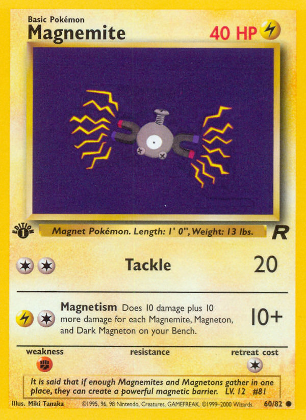 Magnemite (60/82) [Team Rocket 1st Edition] | Deep Dive Games St. Marys