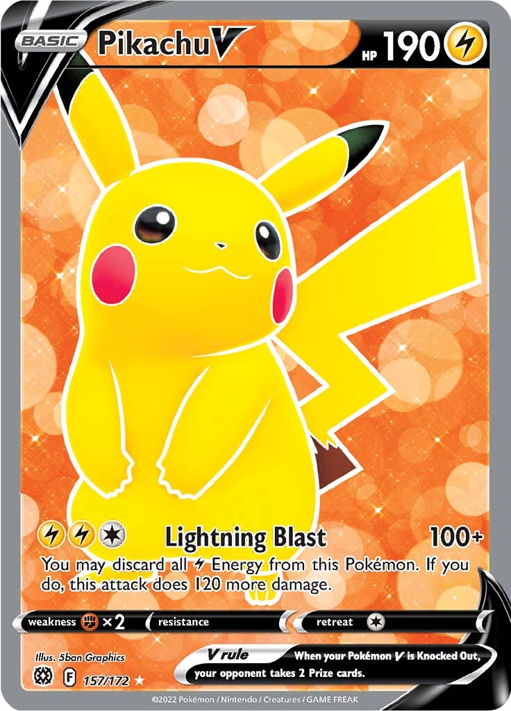 Pikachu V (157/172) [Sword & Shield: Brilliant Stars] | Deep Dive Games St. Marys