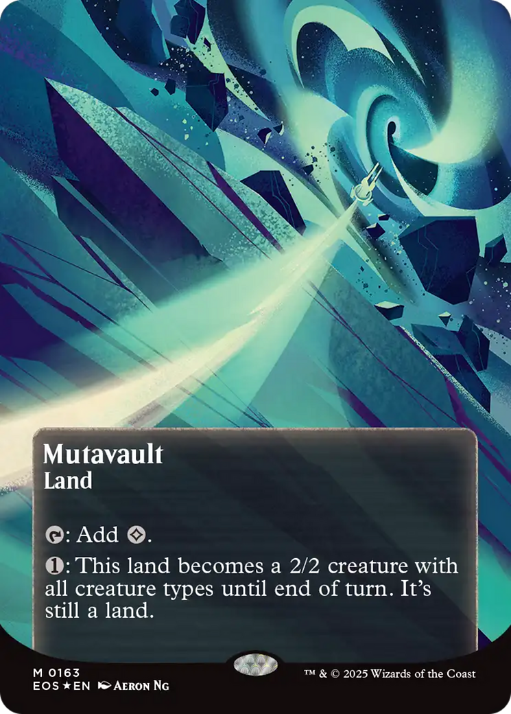Mutavault (0163) (Borderless) (Galaxy Foil) [Edge of Eternities: Stellar Sights] | Deep Dive Games St. Marys
