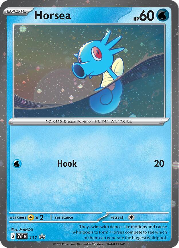 Horsea (SVP137) (Cosmo Holo) [Scarlet & Violet: Black Star Promos] | Deep Dive Games St. Marys