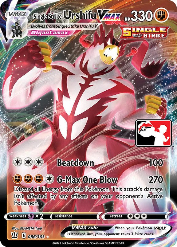 Single Strike Urshifu VMAX (086/163) [Prize Pack Series One] | Deep Dive Games St. Marys