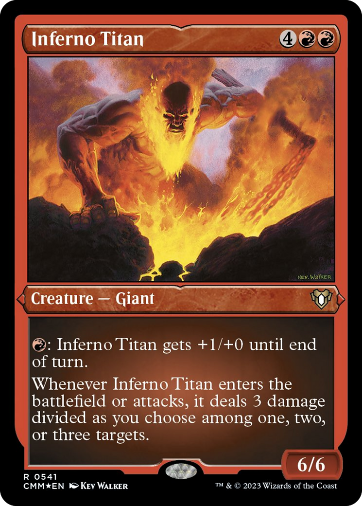 Inferno Titan (Foil Etched) [Commander Masters] | Deep Dive Games St. Marys