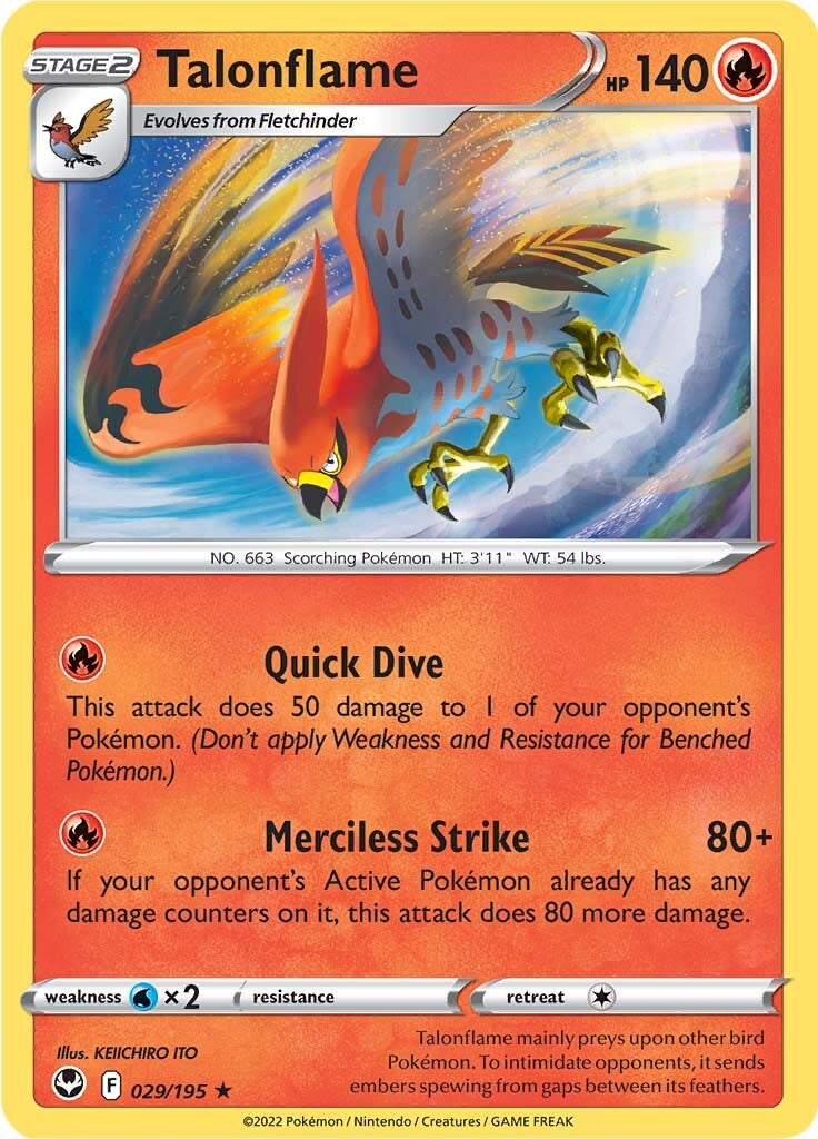 Talonflame (029/195) [Sword & Shield: Silver Tempest] | Deep Dive Games St. Marys