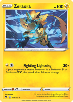 Zeraora (061/185) [Sword & Shield: Vivid Voltage] | Deep Dive Games St. Marys