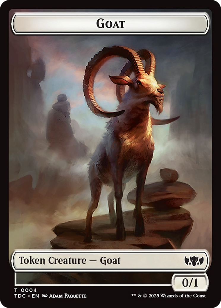 Goat // Timeless Witness Double-Sided Token [Tarkir: Dragonstorm Commander Tokens] | Deep Dive Games St. Marys