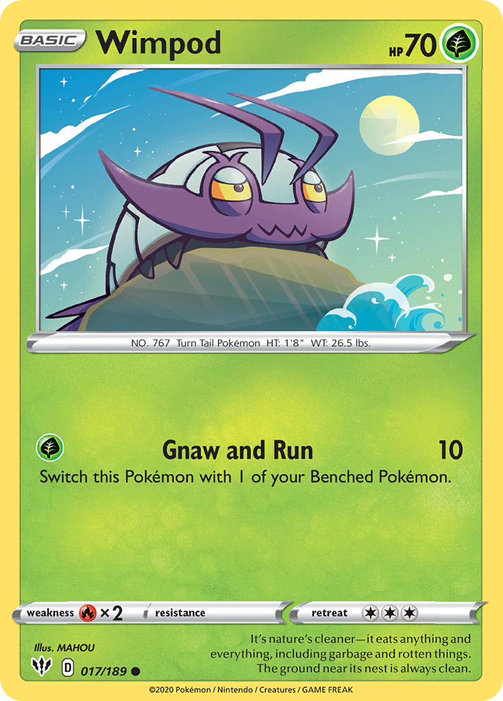 Wimpod (017/189) [Sword & Shield: Darkness Ablaze] | Deep Dive Games St. Marys
