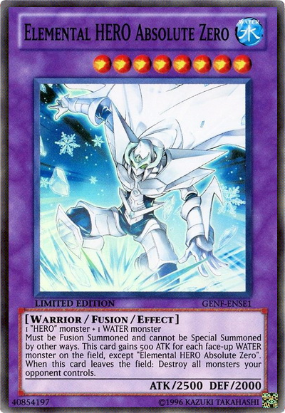 Elemental Hero Absolute Zero [GENF-ENSE1] Super Rare | Deep Dive Games St. Marys