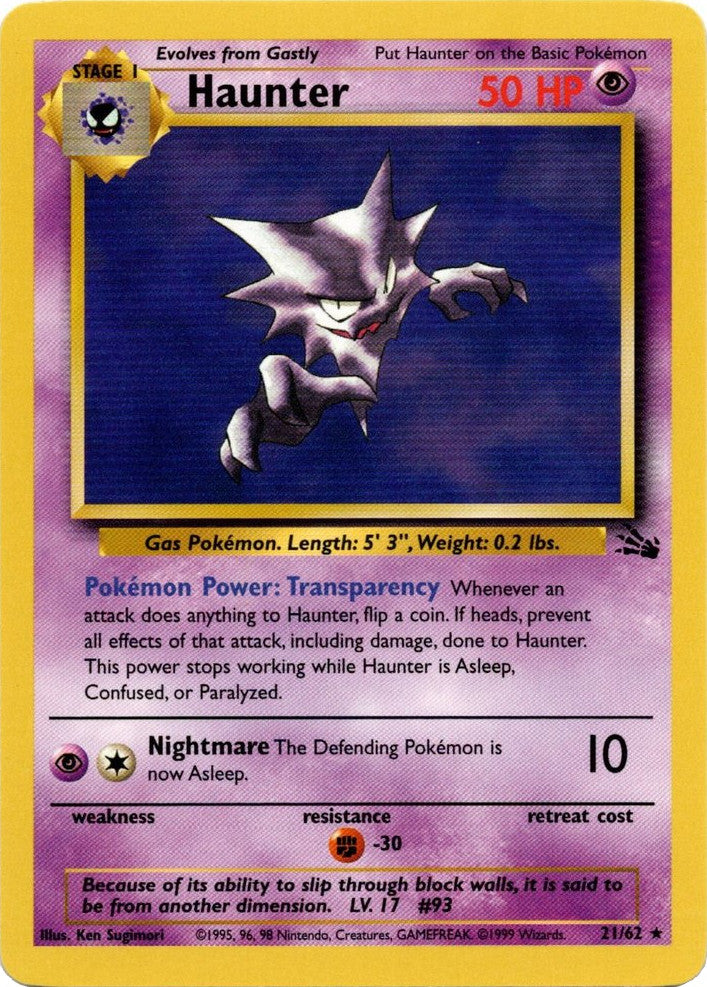 Haunter (21/62) [Fossil Unlimited] | Deep Dive Games St. Marys