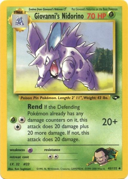 Giovanni's Nidorino (45/132) [Gym Challenge Unlimited] | Deep Dive Games St. Marys