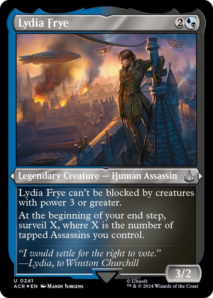 Lydia Frye (Foil Etched) [Assassin's Creed] | Deep Dive Games St. Marys