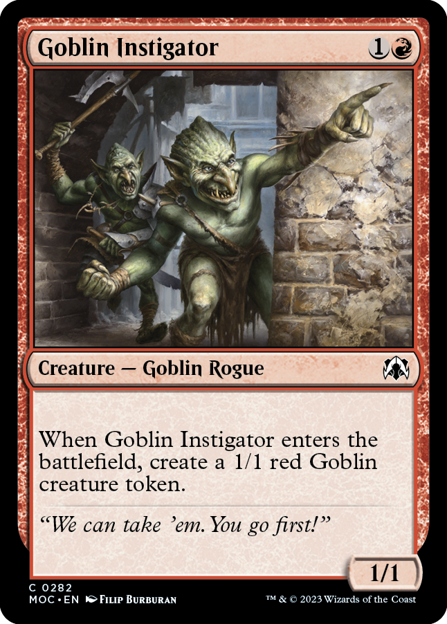 Goblin Instigator [March of the Machine Commander] | Deep Dive Games St. Marys