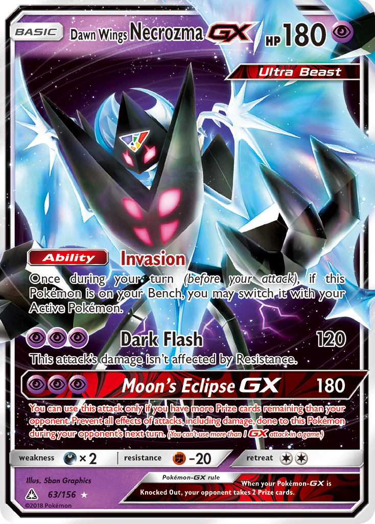 Dawn Wings Necrozma GX (63/156) [Sun & Moon: Ultra Prism] | Deep Dive Games St. Marys