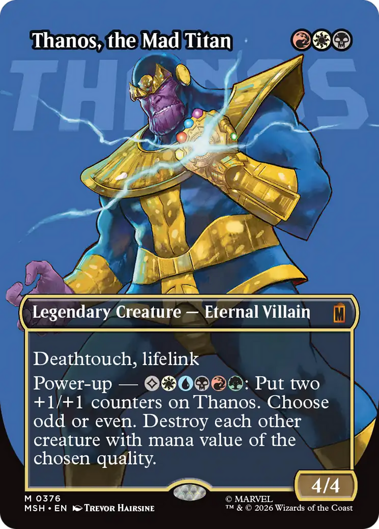 Thanos, the Mad Titan (Borderless) (0376) [Marvel Super Heroes] | Deep Dive Games St. Marys