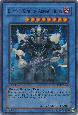 Demise, King of Armageddon [SOI-EN035] Super Rare | Deep Dive Games St. Marys