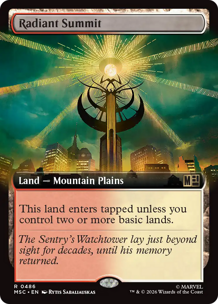 Radiant Summit (Extended Art) [Marvel Super Heroes Commander] | Deep Dive Games St. Marys
