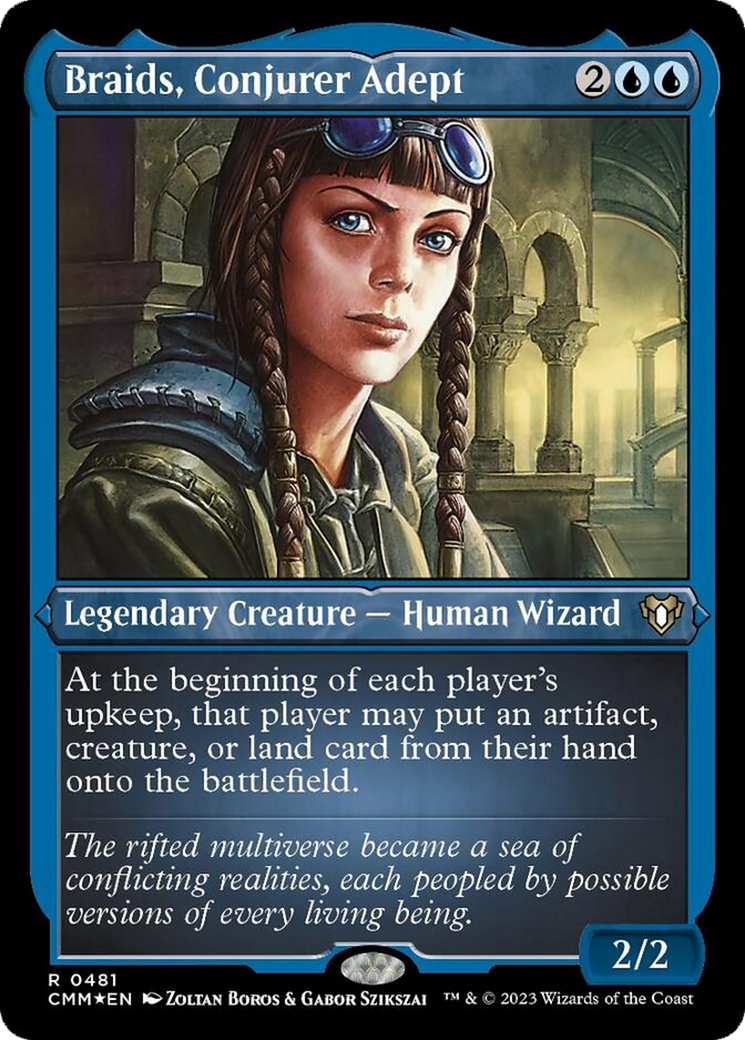 Braids, Conjurer Adept (Foil Etched) [Commander Masters] | Deep Dive Games St. Marys