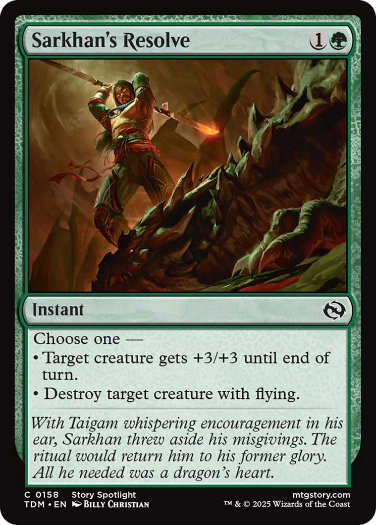 Sarkhan's Resolve [Tarkir: Dragonstorm] | Deep Dive Games St. Marys