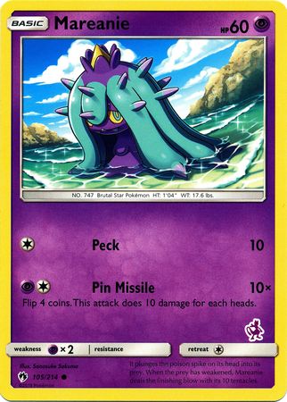 Mareanie (105/214) (Mewtwo Deck) [Battle Academy 2020] | Deep Dive Games St. Marys