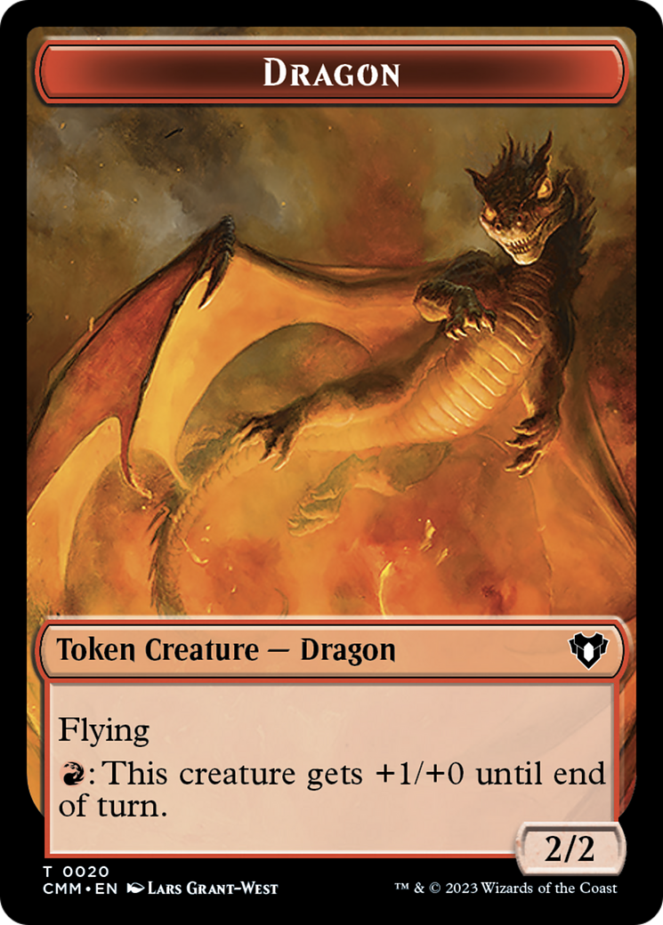 Thopter // Dragon (0020) Double-Sided Token [Commander Masters Tokens] | Deep Dive Games St. Marys
