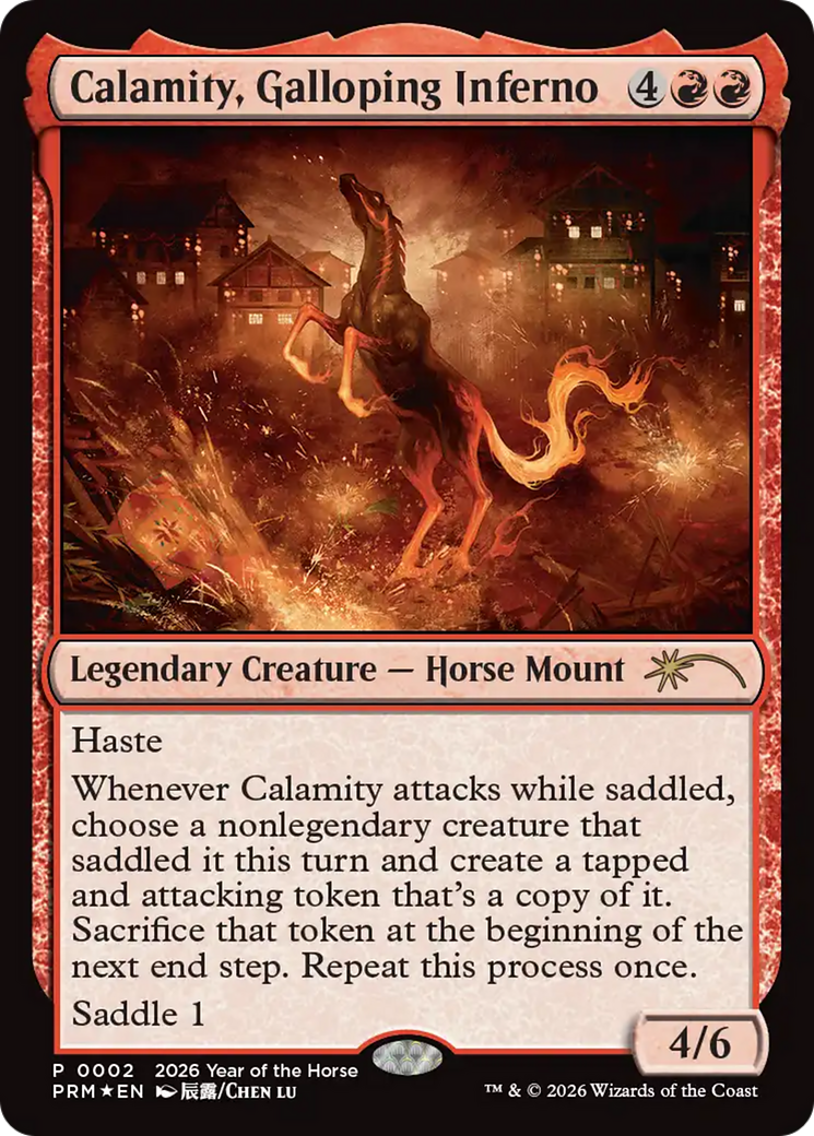 Calamity, Galloping Inferno (Year of the Horse 2026) [Standard Showdown Promos] | Deep Dive Games St. Marys