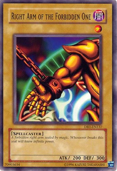 Right Arm of the Forbidden One [DB1-EN137] Common | Deep Dive Games St. Marys