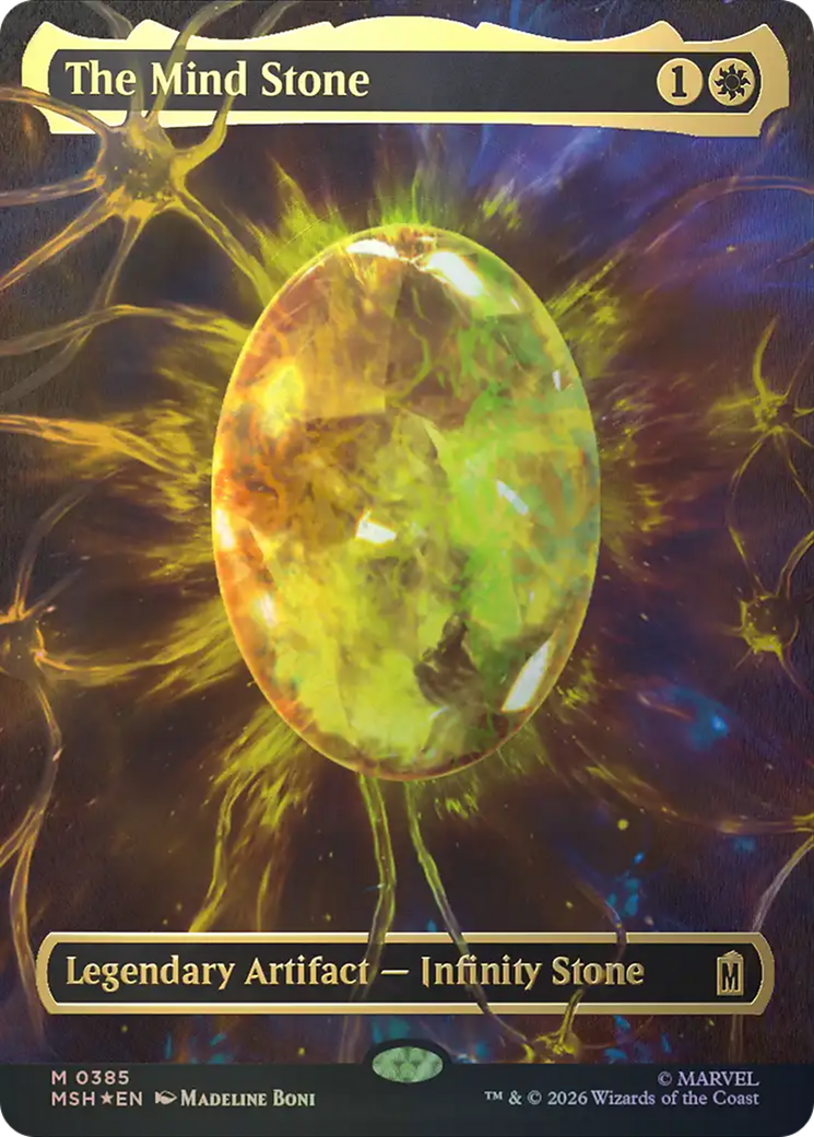 The Mind Stone (Borderless) (Cosmic Foil) [Marvel Super Heroes] | Deep Dive Games St. Marys