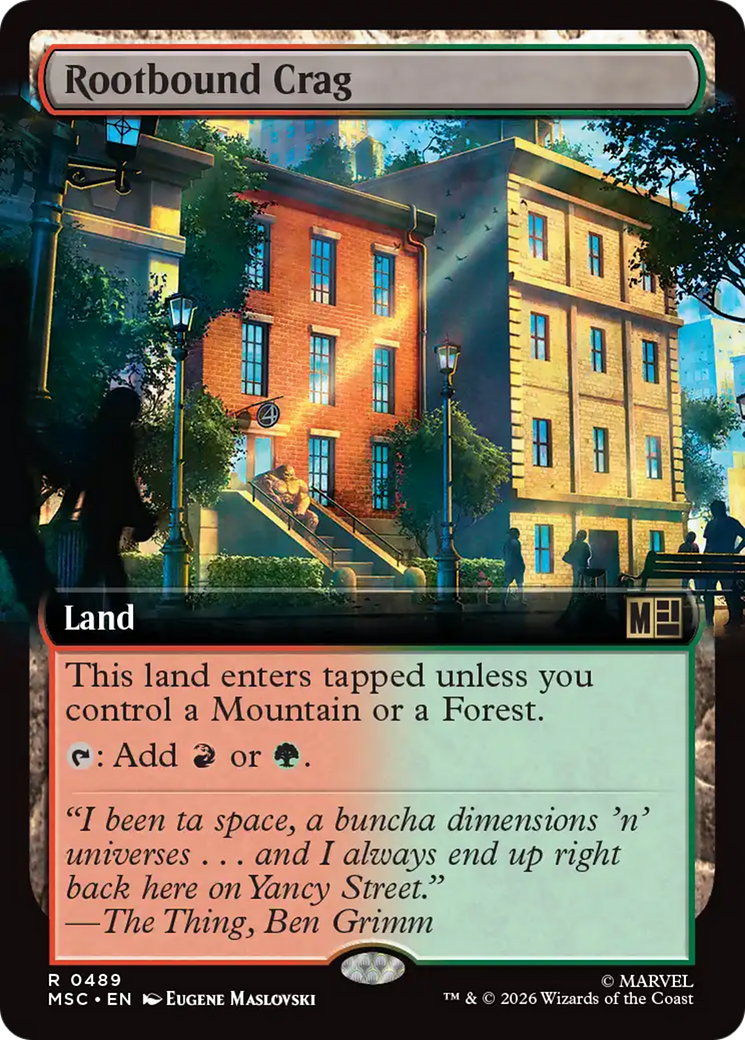 Rootbound Crag (Extended Art) [Marvel Super Heroes Commander] | Deep Dive Games St. Marys