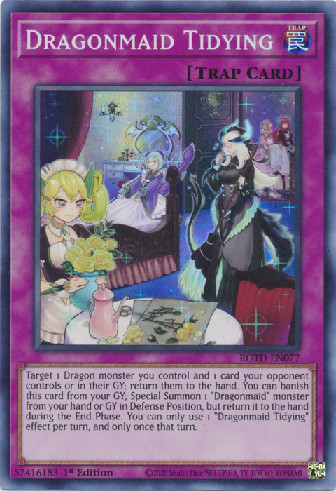 Dragonmaid Tidying [ROTD-EN077] Super Rare | Deep Dive Games St. Marys