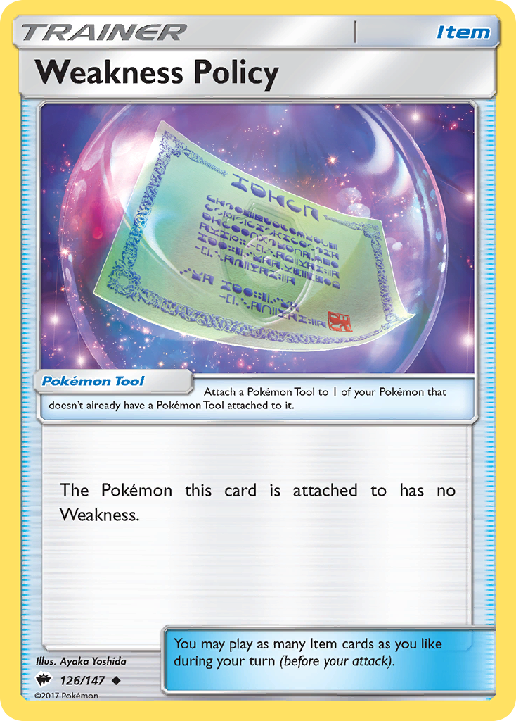 Weakness Policy (126/147) [Sun & Moon: Burning Shadows] | Deep Dive Games St. Marys