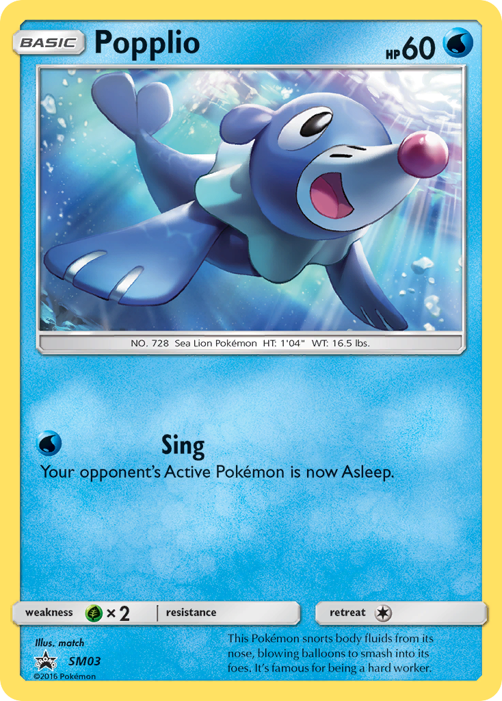 Popplio (SM03) [Sun & Moon: Black Star Promos] | Deep Dive Games St. Marys