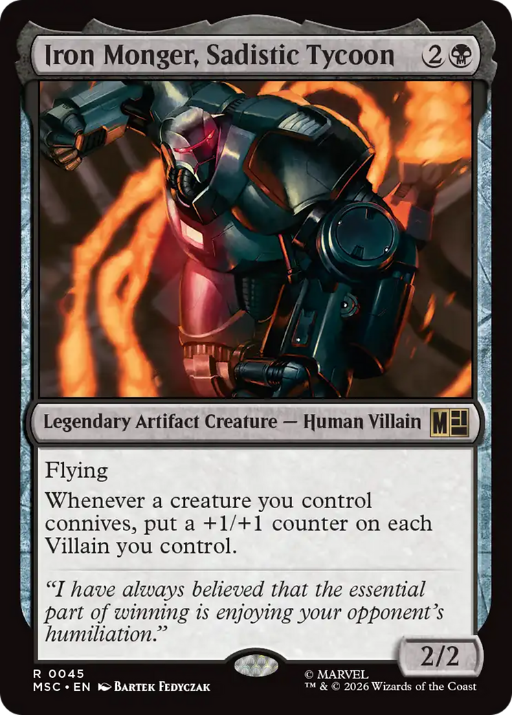 Iron Monger, Sadistic Tycoon (Surge Foil) [Marvel Super Heroes Commander] | Deep Dive Games St. Marys