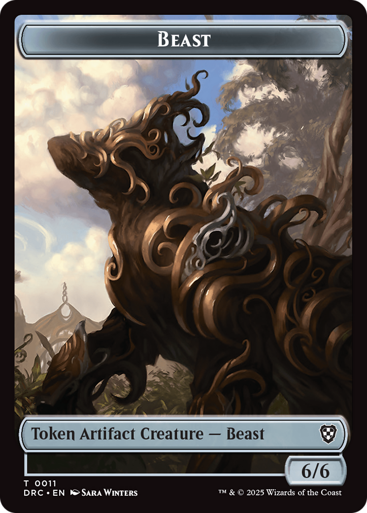 Construct // Beast (0011) Double-Sided Token [Aetherdrift Tokens] | Deep Dive Games St. Marys