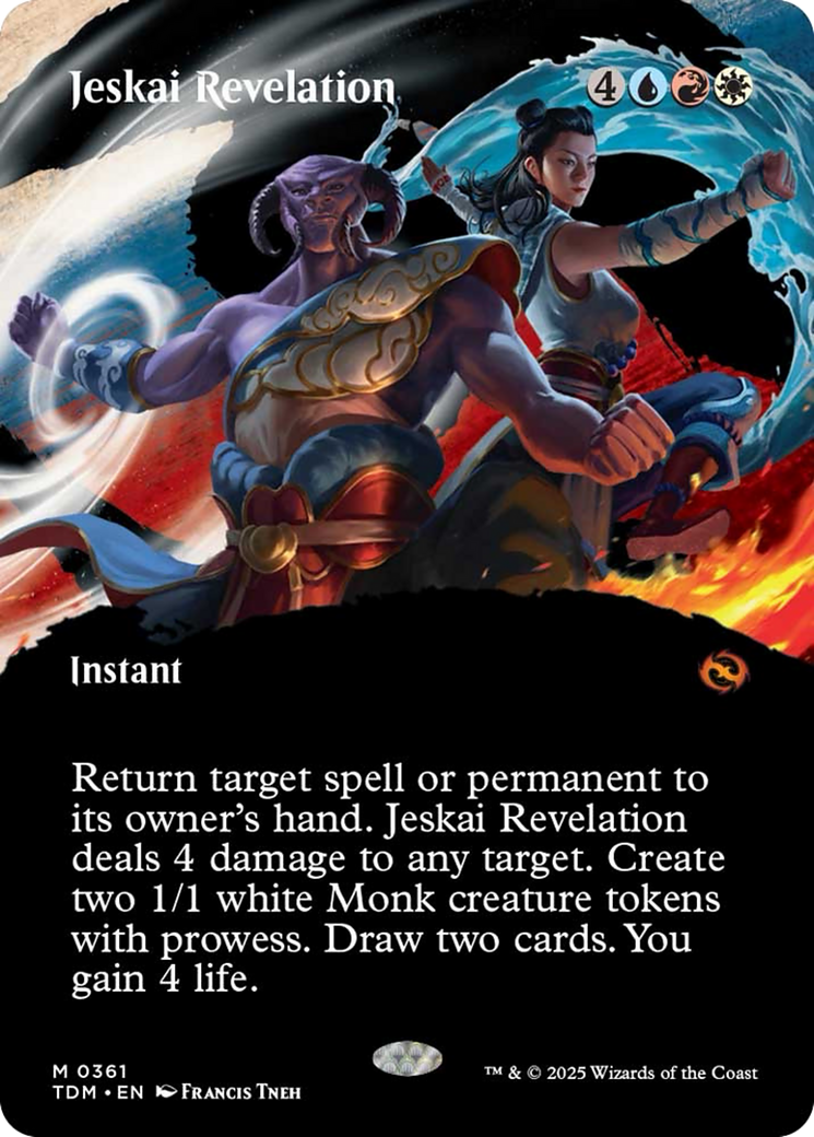 Jeskai Revelation (Borderless) [Tarkir: Dragonstorm] | Deep Dive Games St. Marys