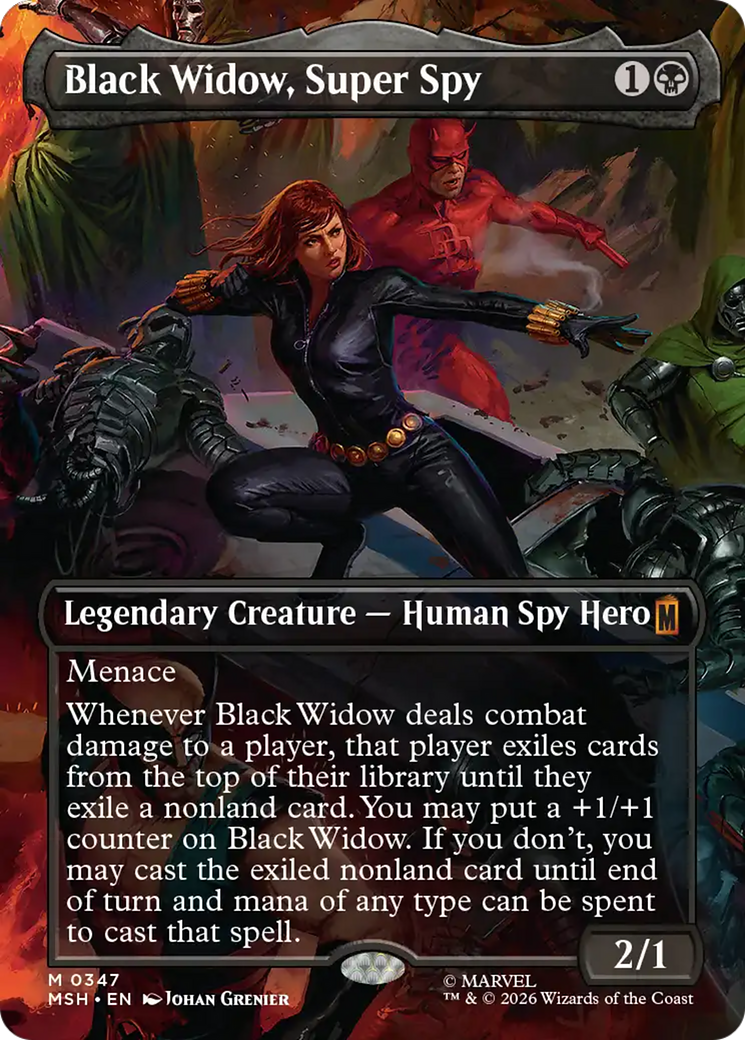 Black Widow, Super Spy (Borderless) (0347) [Marvel Super Heroes] | Deep Dive Games St. Marys
