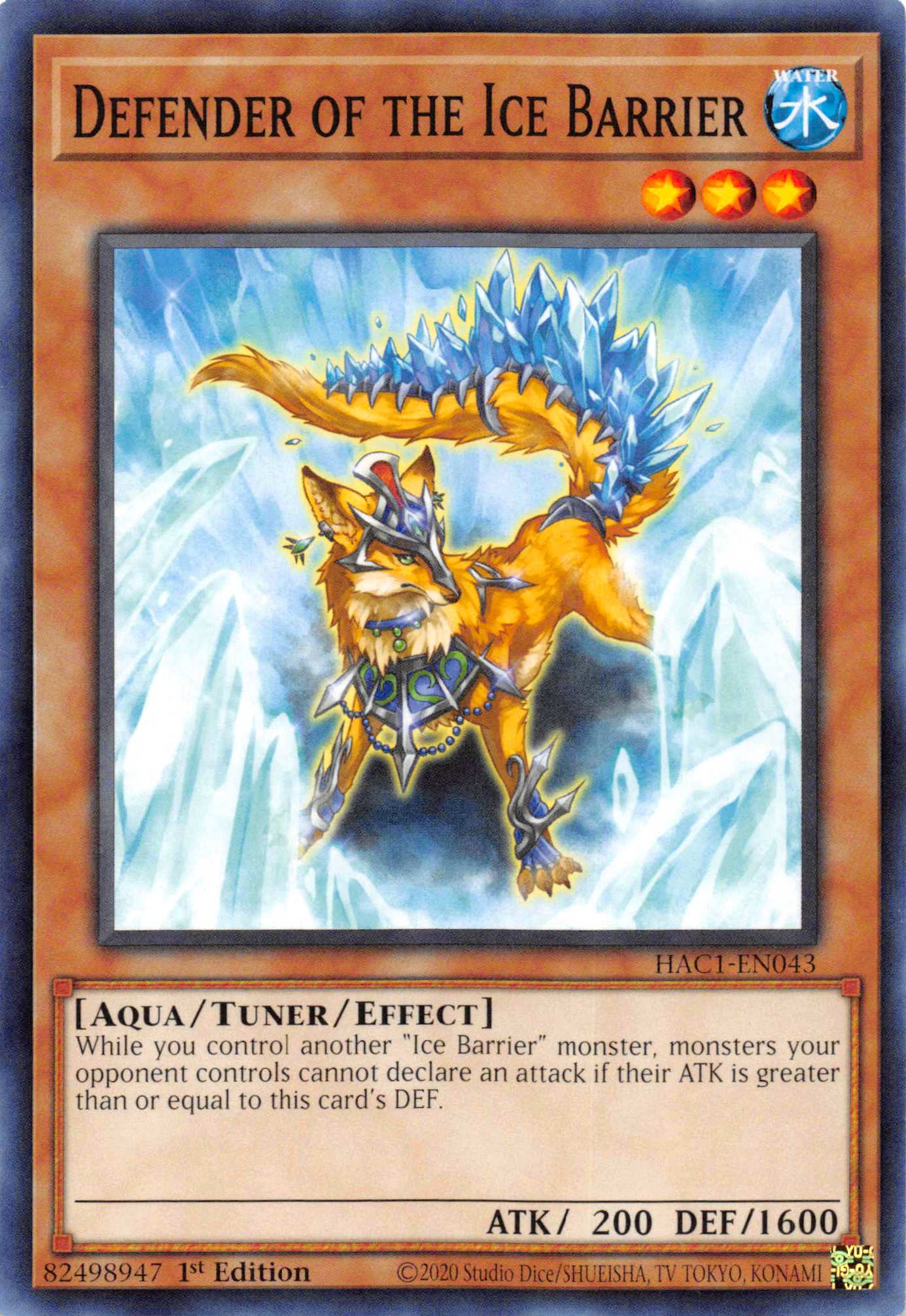 Defender of the Ice Barrier [HAC1-EN043] Common | Deep Dive Games St. Marys