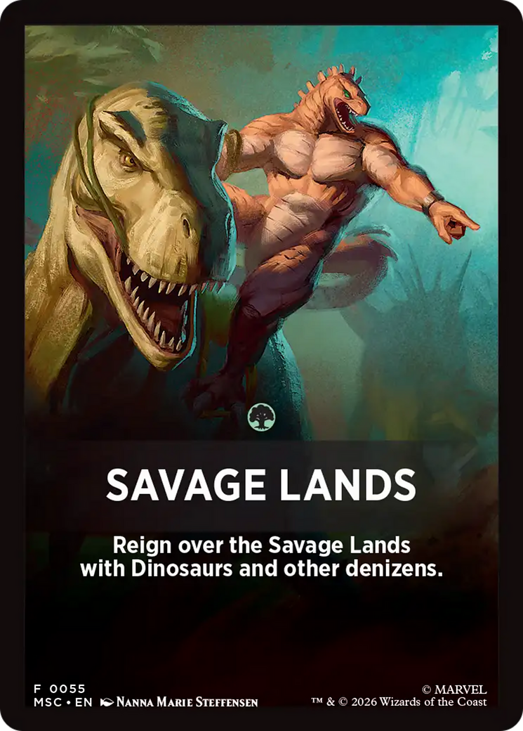 Savage Lands Theme Card [Marvel Super Heroes Commander] | Deep Dive Games St. Marys