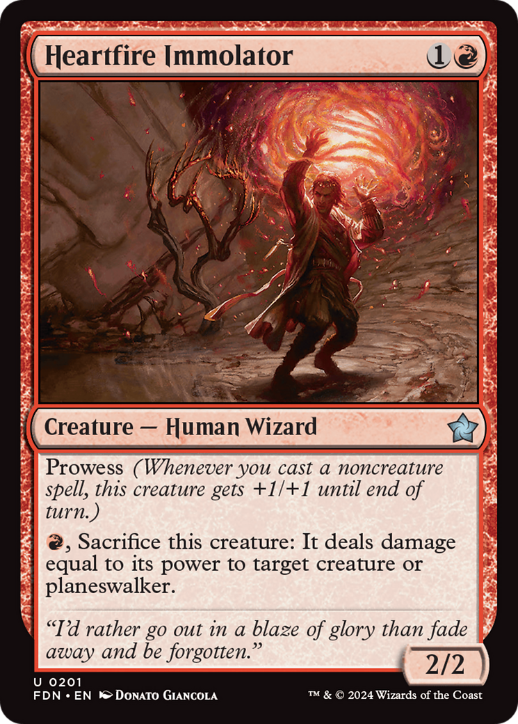 Heartfire Immolator [Foundations] | Deep Dive Games St. Marys