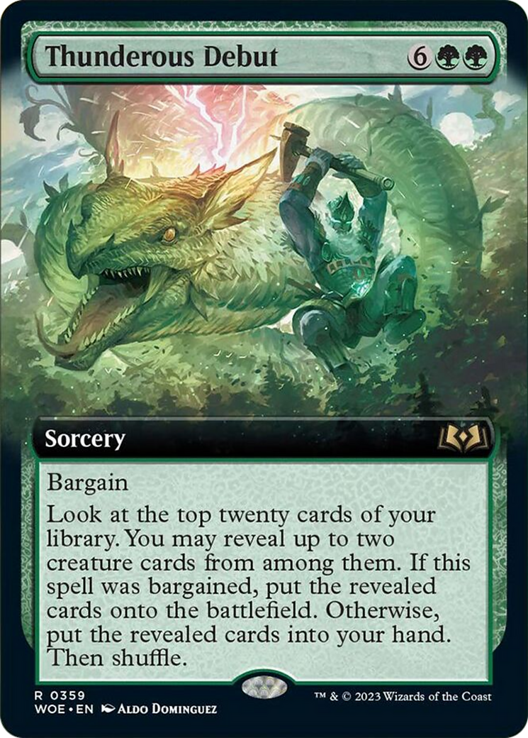Thunderous Debut (Extended Art) [Wilds of Eldraine] | Deep Dive Games St. Marys