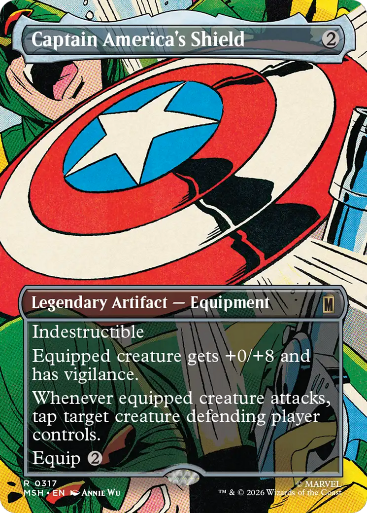 Captain America's Shield (Borderless) (0317) [Marvel Super Heroes] | Deep Dive Games St. Marys