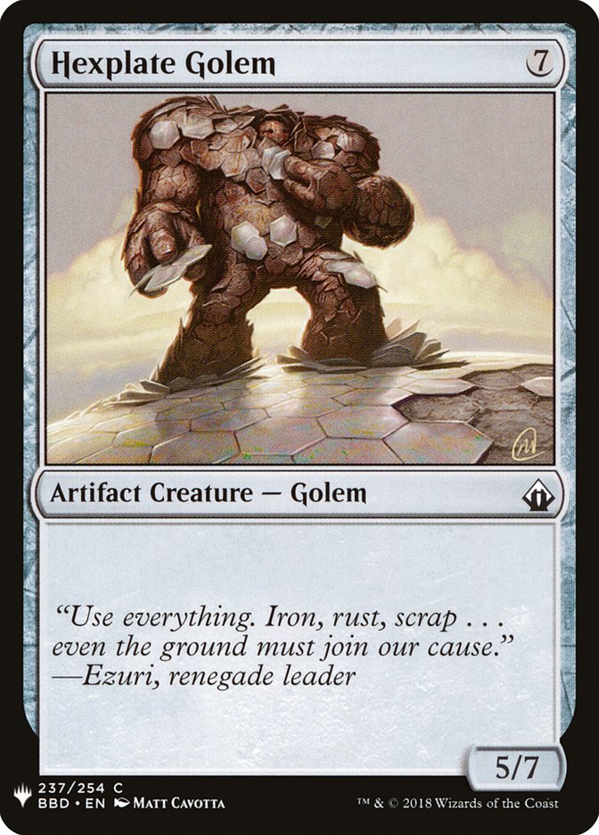 Hexplate Golem [Mystery Booster] | Deep Dive Games St. Marys