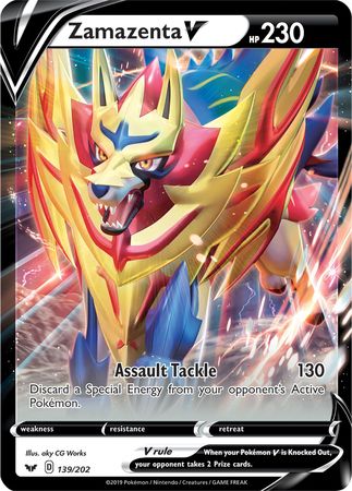 Zamazenta V (139/202) (Jumbo Card) [Sword & Shield: Base Set] | Deep Dive Games St. Marys